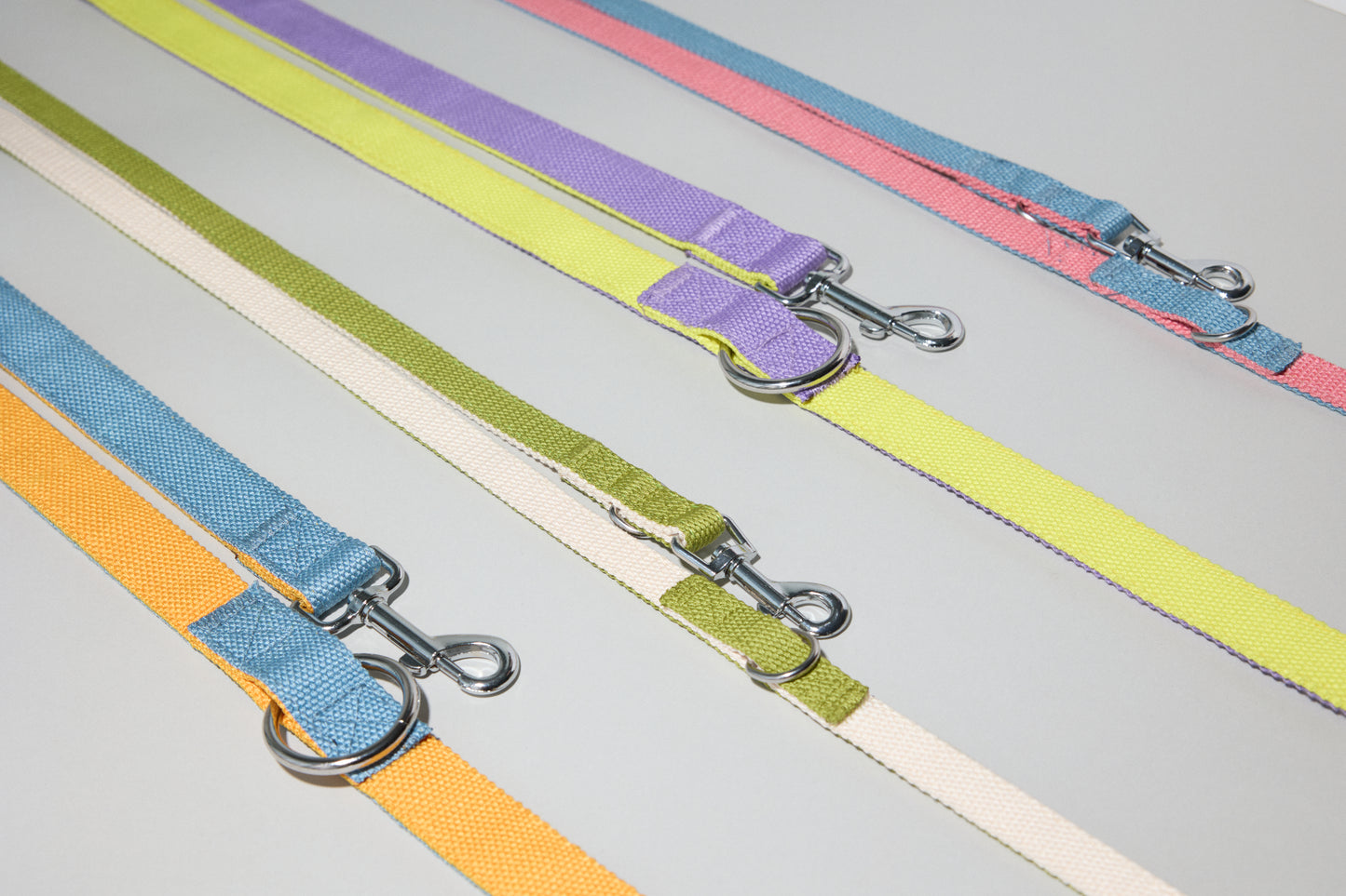 Dog cotton walking leash multifuntional multicolour orange blue pink yellow purple lilac green white cream 2m adjustable Molipop