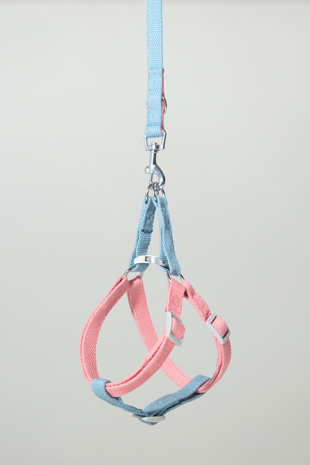 Dog cotton harness multicolour bone buckle adjustable pink blue Molipop