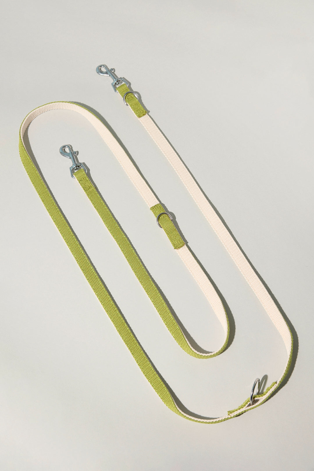 Dog cotton walking leash adjustable wearable 2 meters multicolour multifuntional cream white green Molipop
