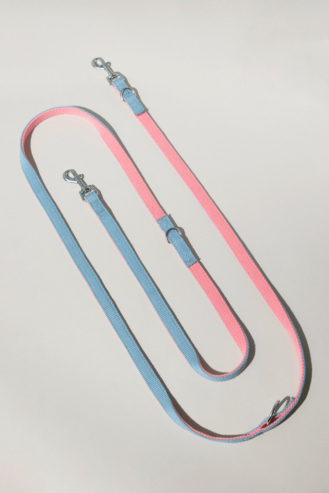 Dog cotton harness leash multicolour multifuntional adjustable for two dogs wearable pink blue Molipop